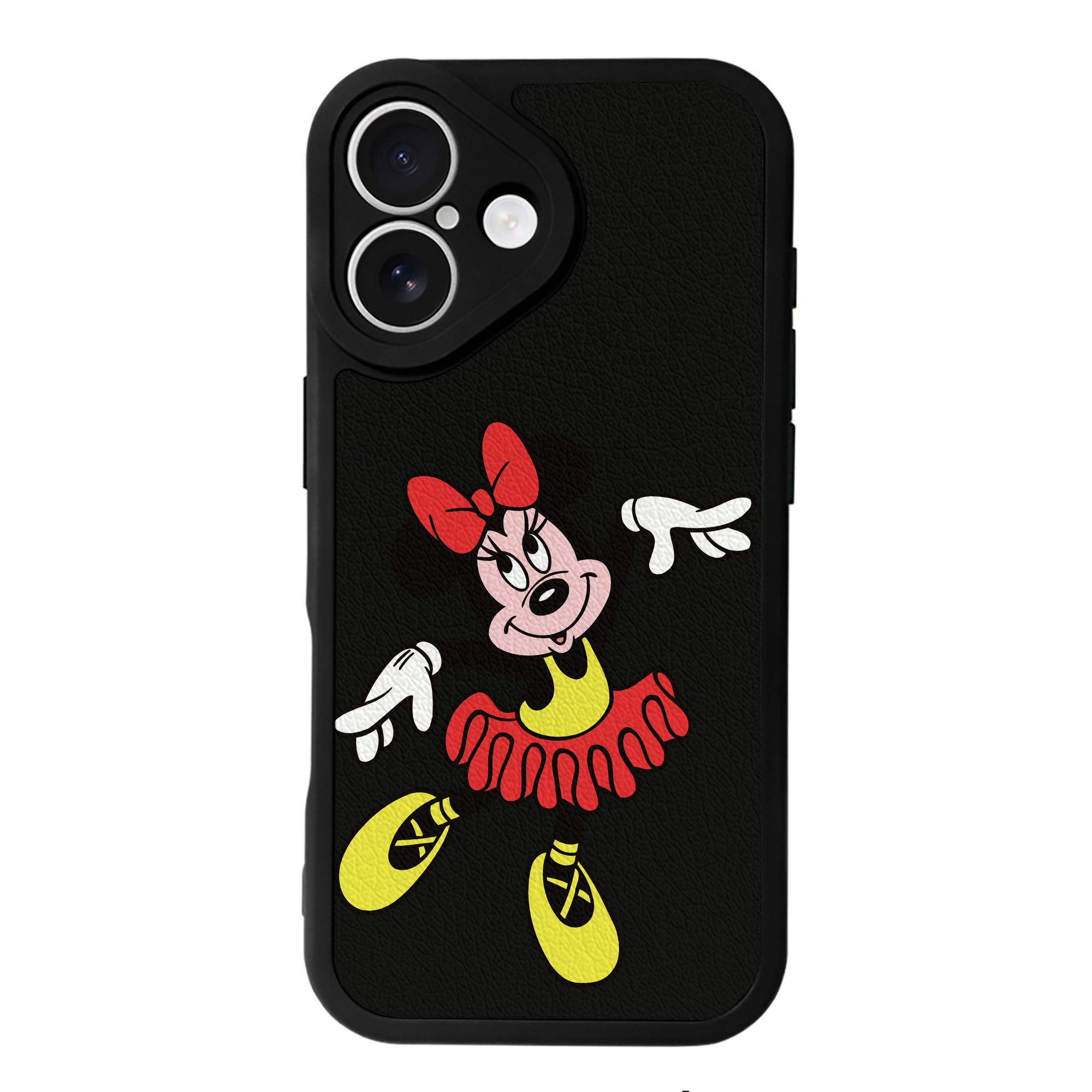 （画像用） ミッキーマウス Mickey Mouse 【iPhone 16シリーズ対応】シリコンスマホケース（レザー調） 材質：シリコン